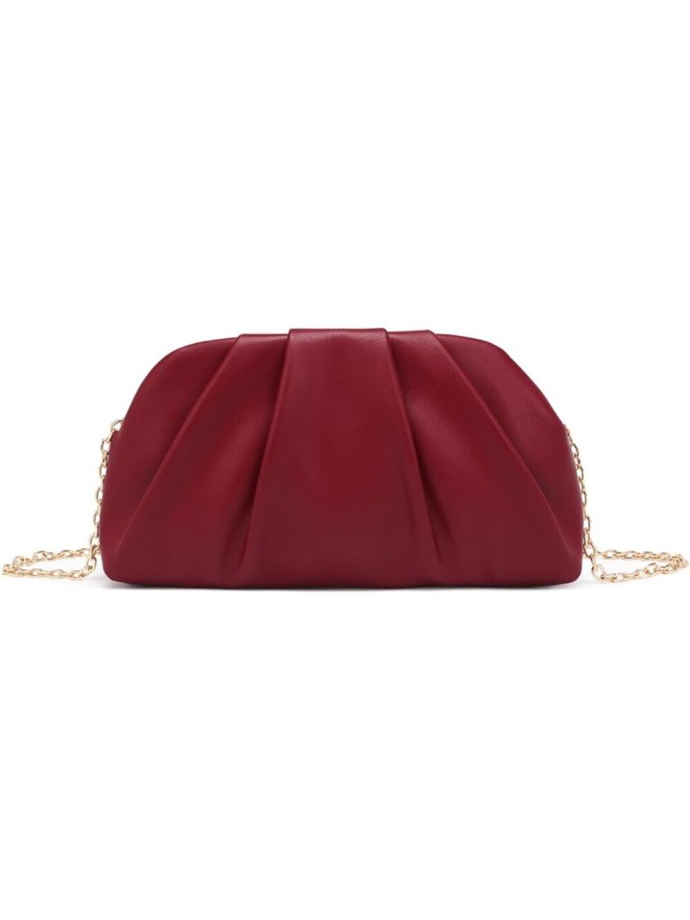 Charming Cloud Shape Evening Clutch Bag | Foldable Leather Handbag with Chain
